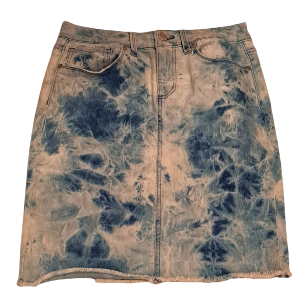 Code Bleu Vintage Acid Wash Denim Skirt